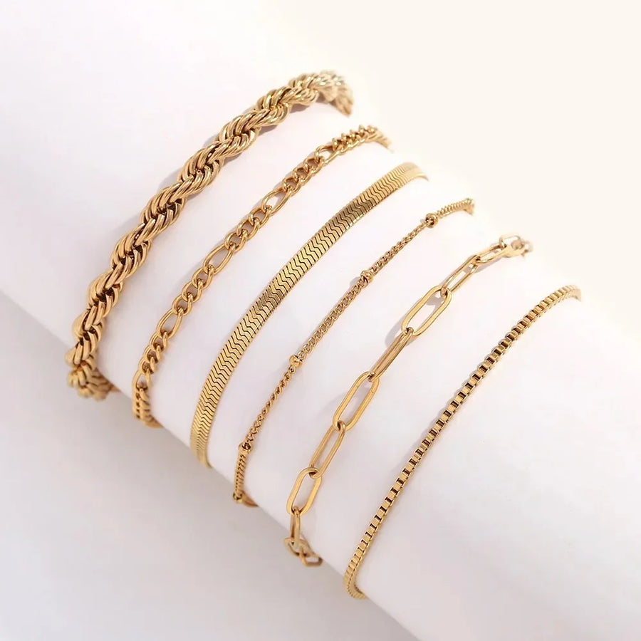 Dainty Stackable Chain Bracelets