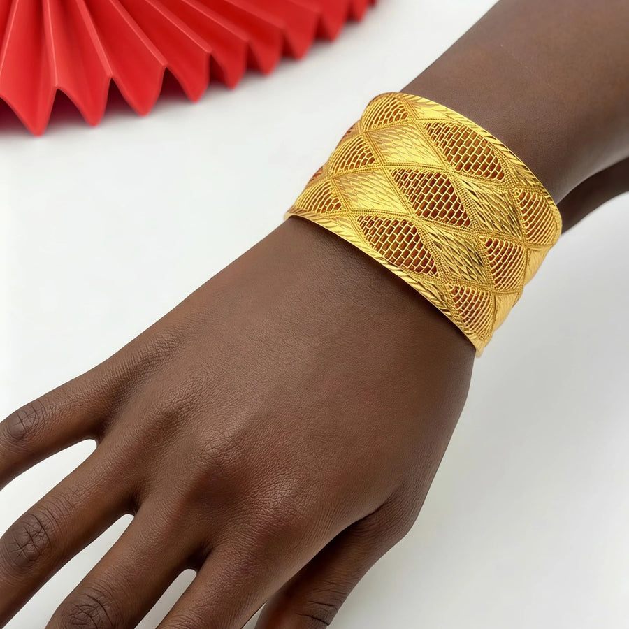 Dubai Gold Bangle & Ring Set