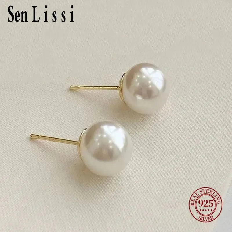 Rio Sterling Silver Freshwater Pearl Stud Earrings