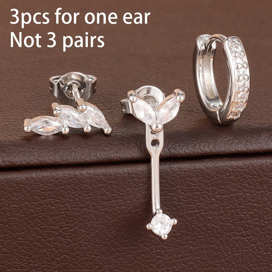 3-Piece Geometric Hoop Earring Set