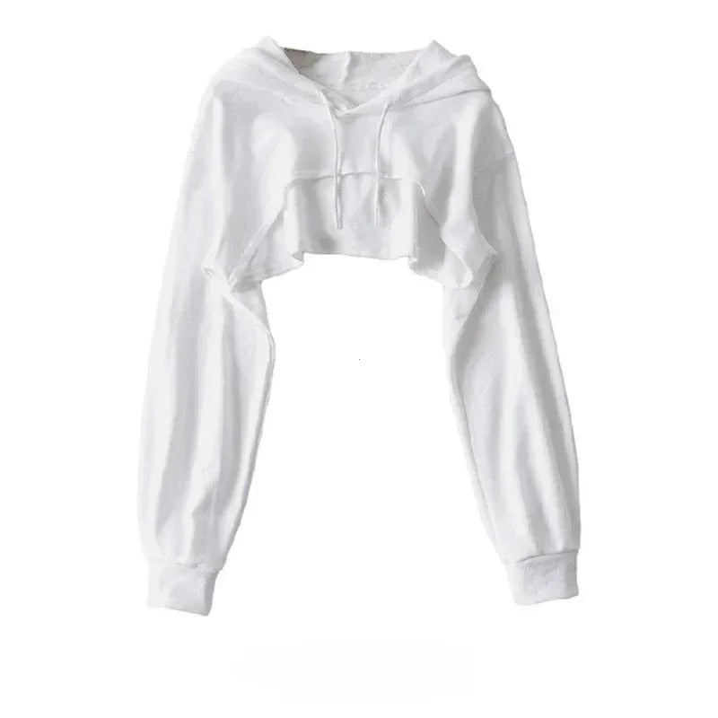 Irregular Crop Hoodie
