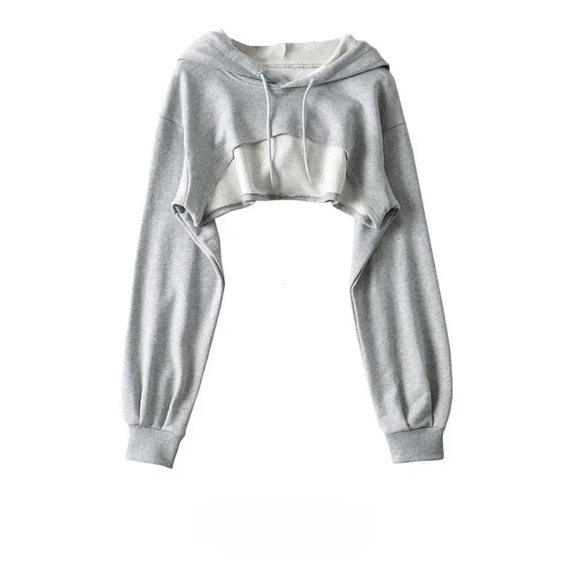 Irregular Crop Hoodie
