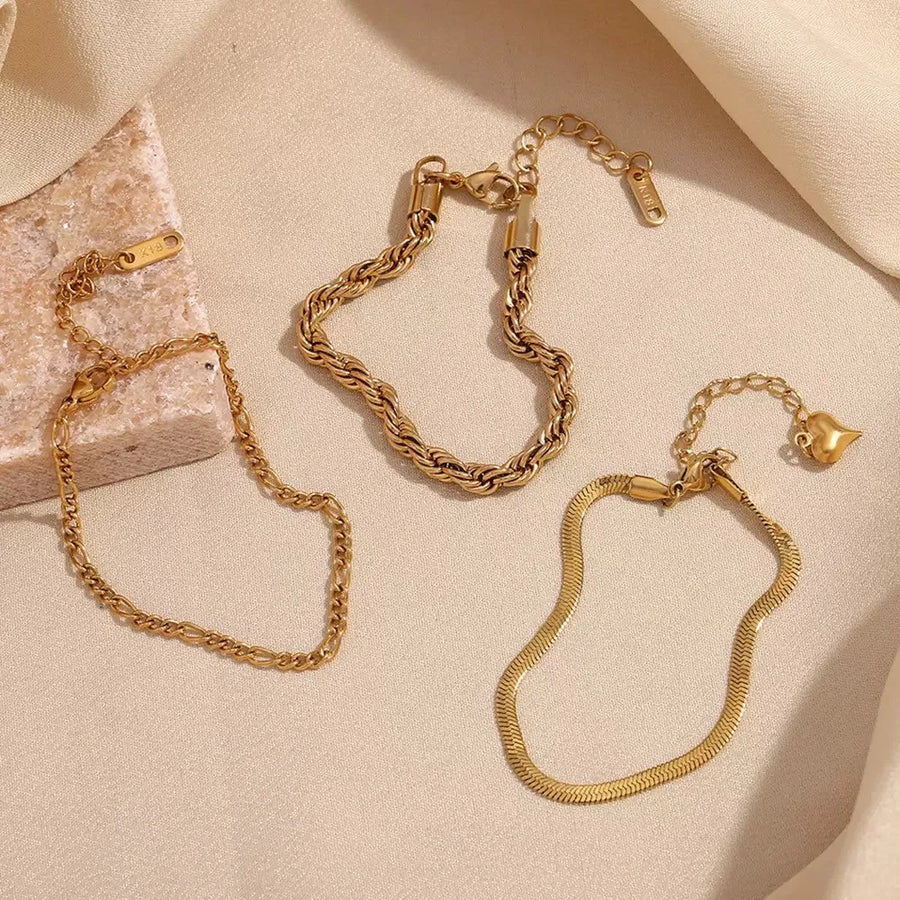 Dainty Stackable Chain Bracelets