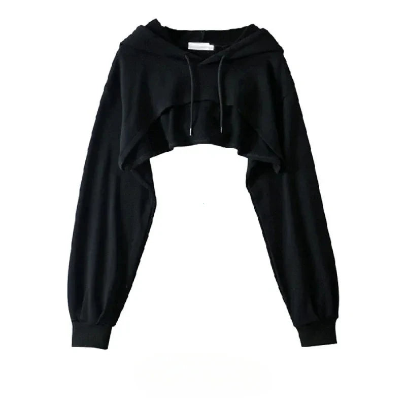 Irregular Crop Hoodie