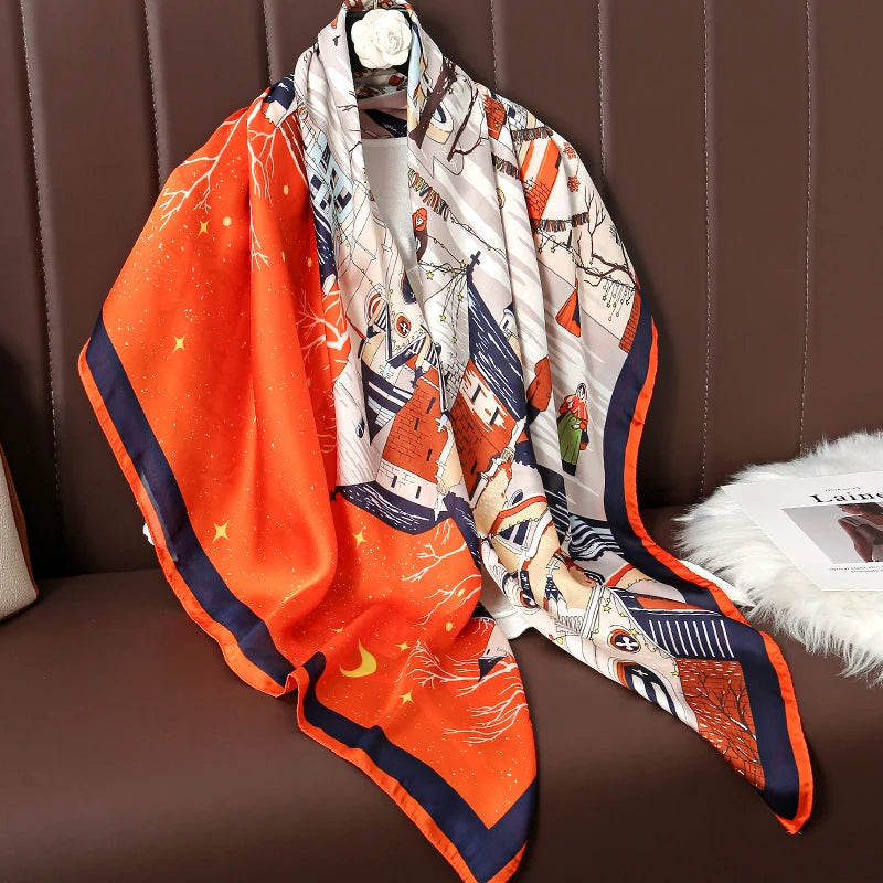 Luxury Silk Square Scarf