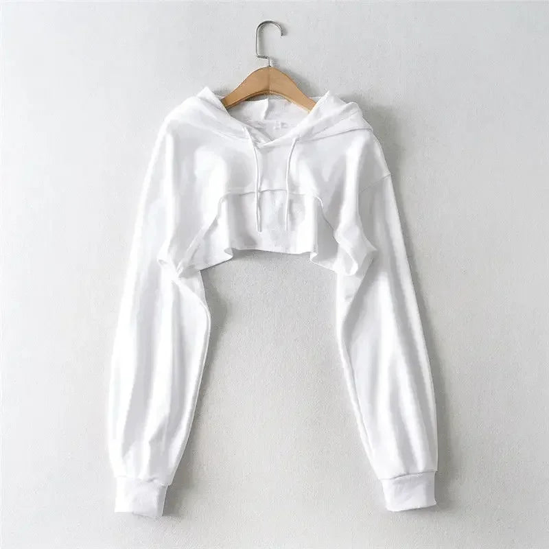 Irregular Crop Hoodie