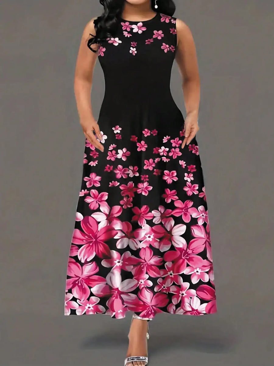 Floral Maxi Dress with Pockets