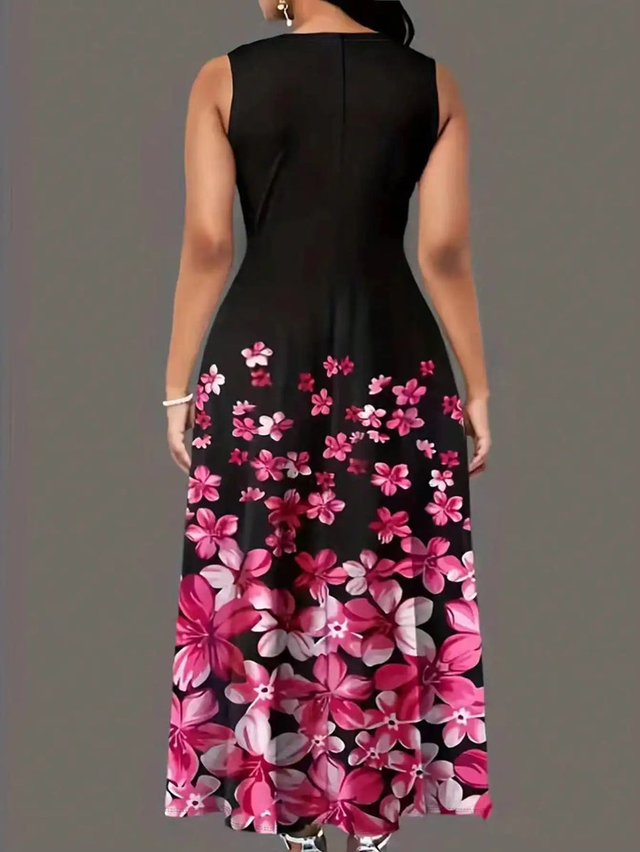 Floral Maxi Dress with Pockets