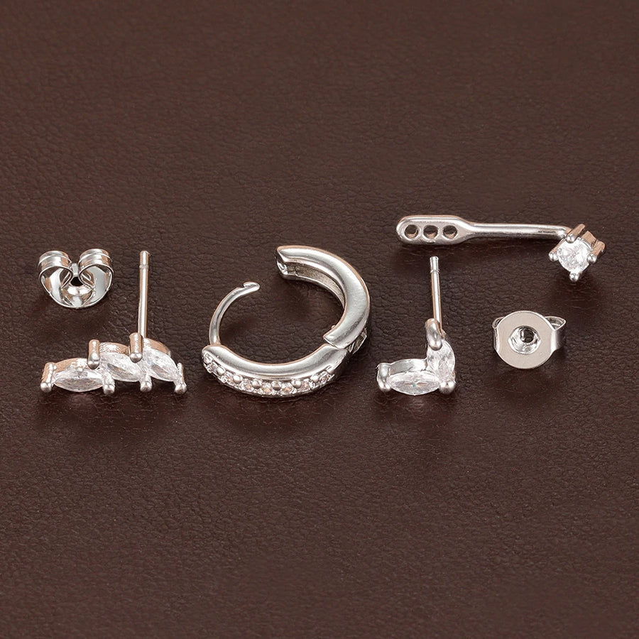 3-Piece Geometric Hoop Earring Set