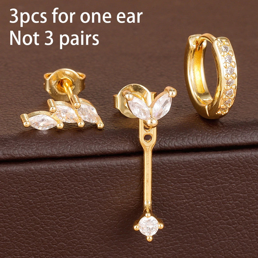 3-Piece Geometric Hoop Earring Set