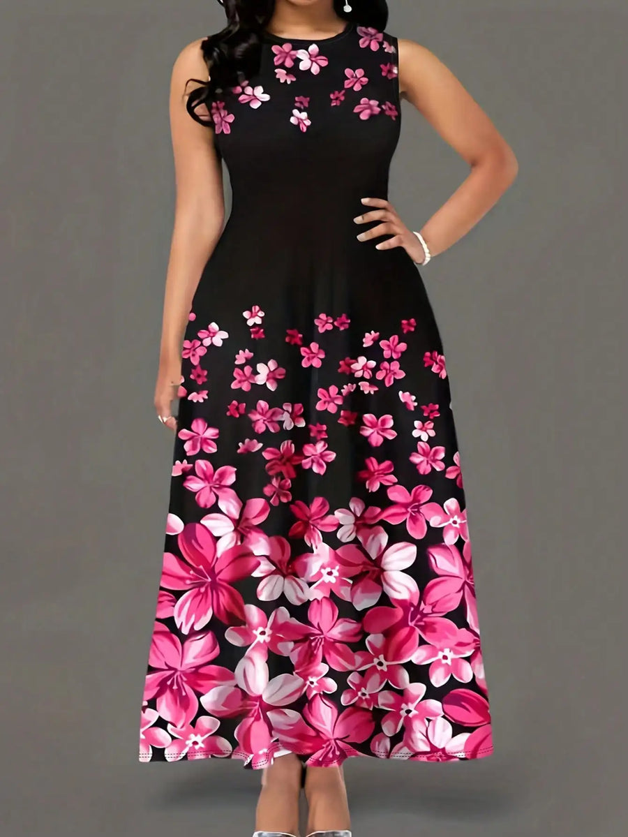 Floral Maxi Dress with Pockets