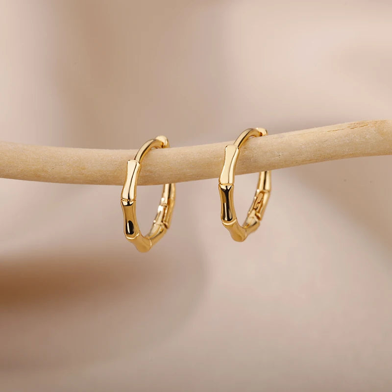 Minimalist Star Hoop Earrings