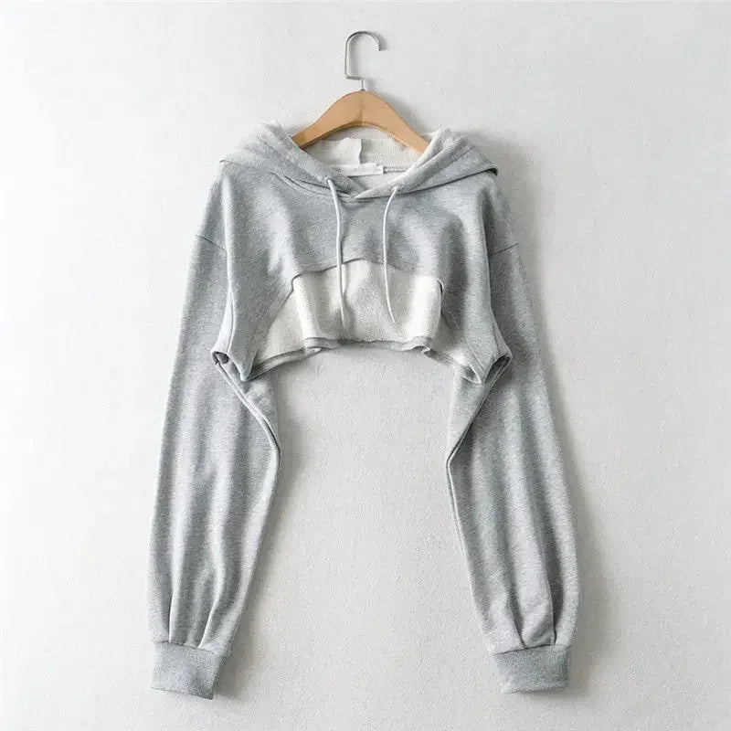 Irregular Crop Hoodie