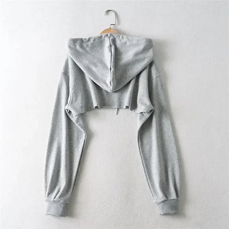 Irregular Crop Hoodie