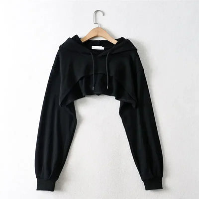 Irregular Crop Hoodie