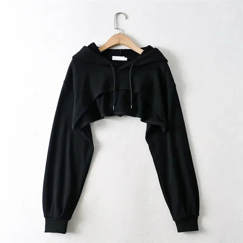 Irregular Crop Hoodie