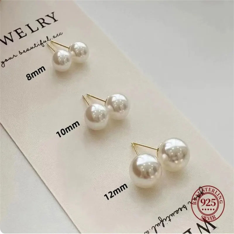 Rio Sterling Silver Freshwater Pearl Stud Earrings