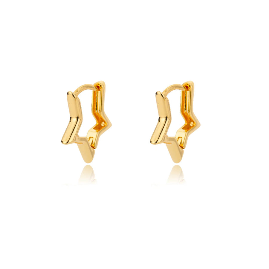 Minimalist Star Hoop Earrings