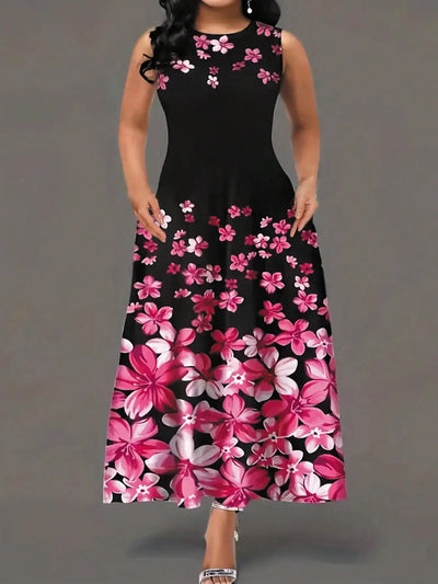 Floral Maxi Dress with Pockets