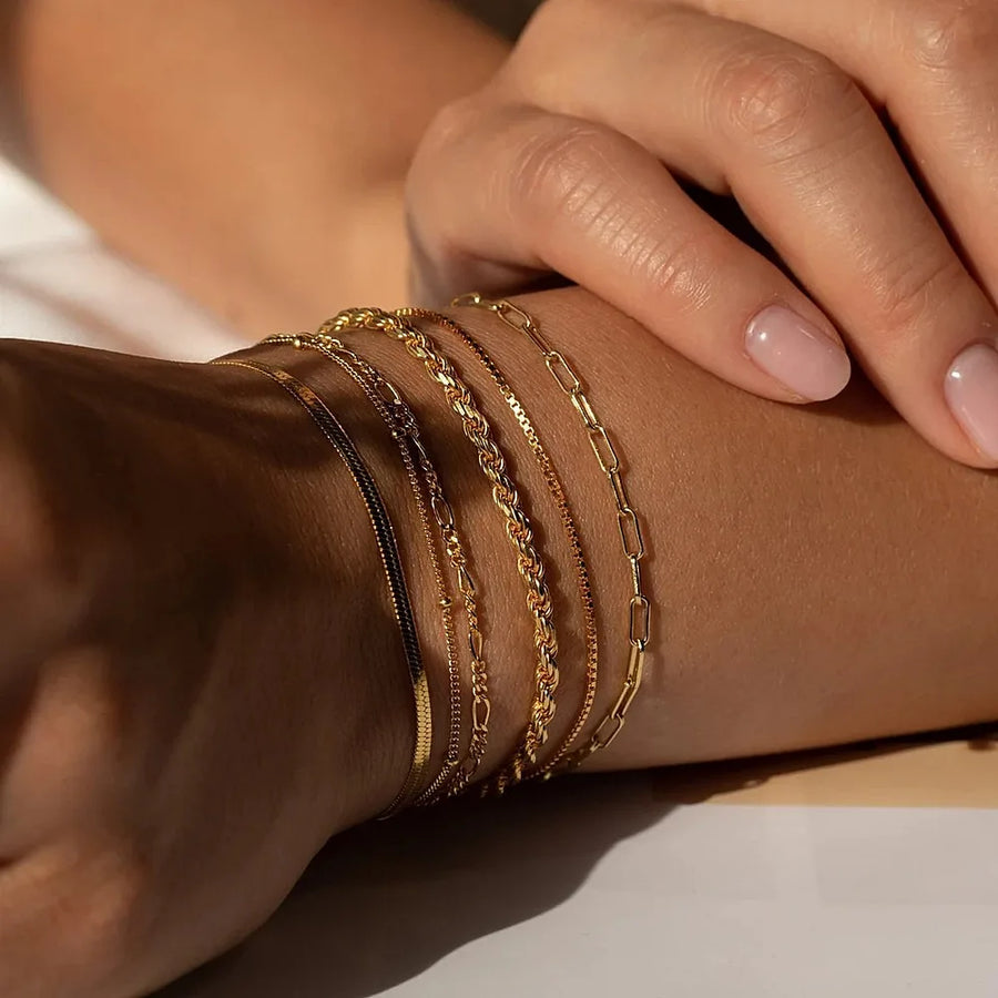 Dainty Stackable Chain Bracelets