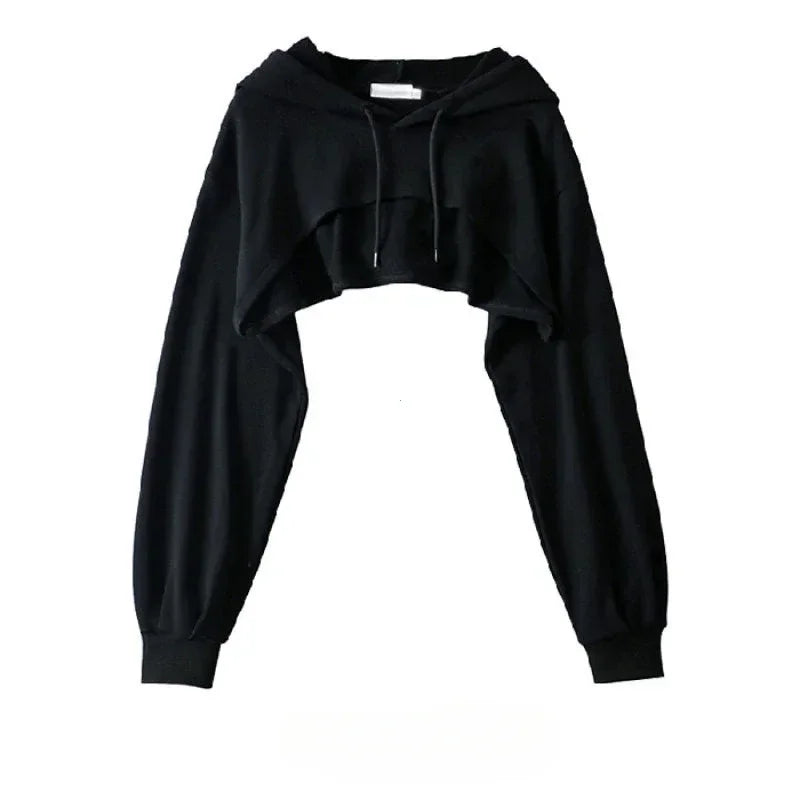 Irregular Crop Hoodie
