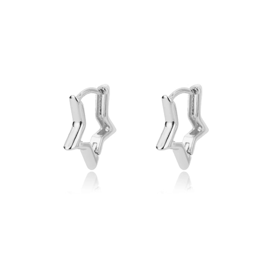 Minimalist Star Hoop Earrings