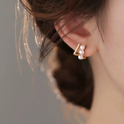 S925 Sterling Silver Pearl Stud Earrings