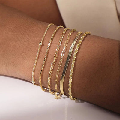 Dainty Stackable Chain Bracelets