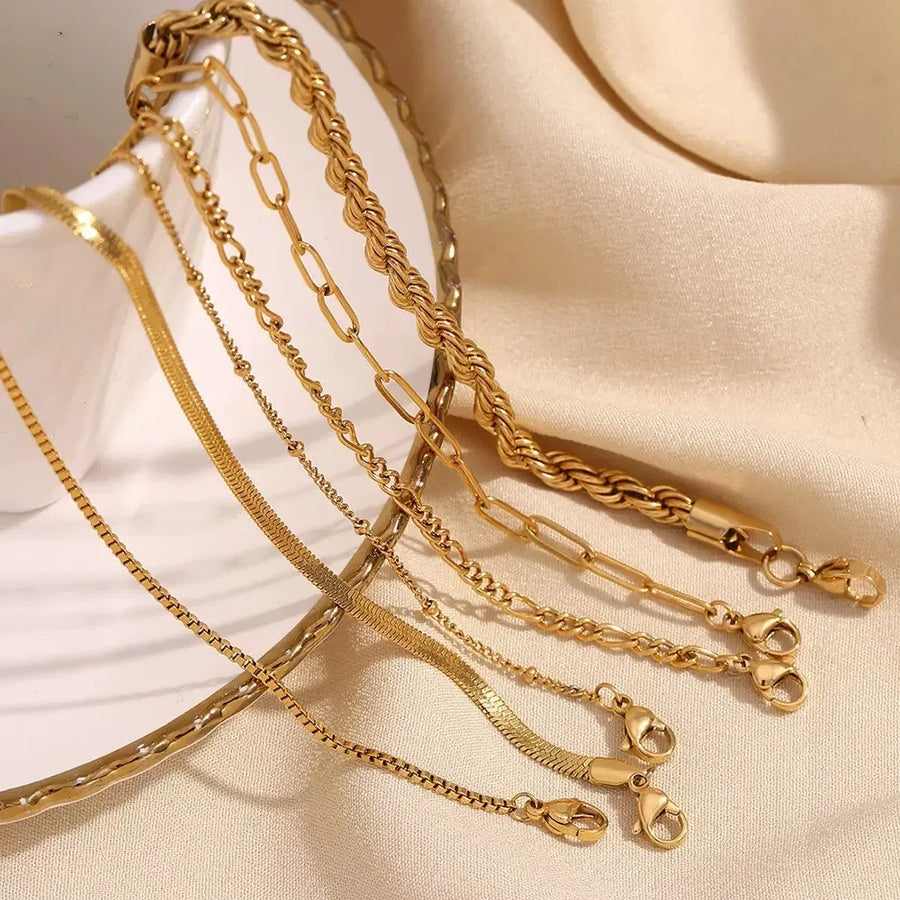 Dainty Stackable Chain Bracelets